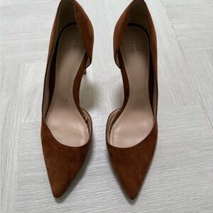 Mango Dorsey pump Brown faux Suede Heels